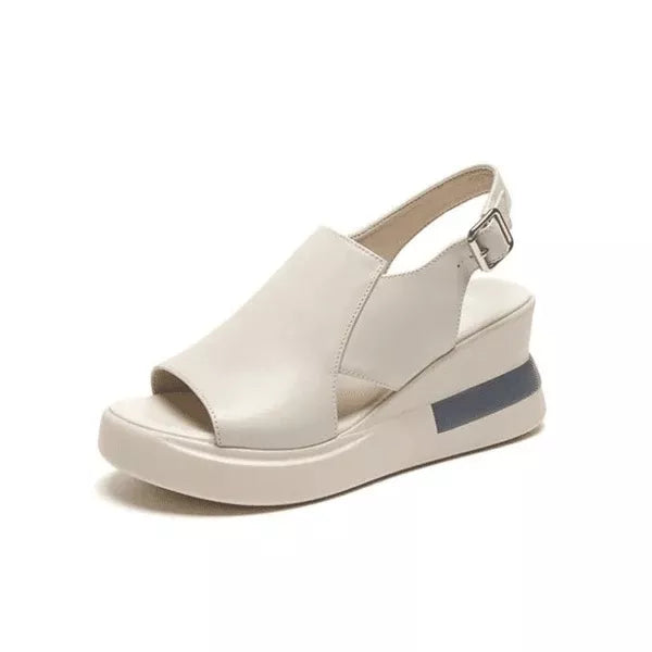 Women's Italian Leather Heel Sandals