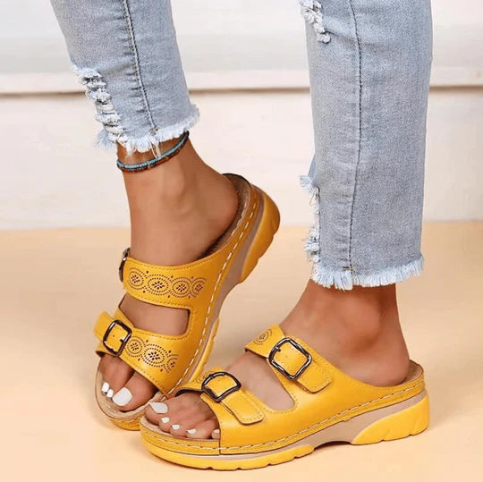 Women's Cowhide Ergonomiska Sandal
