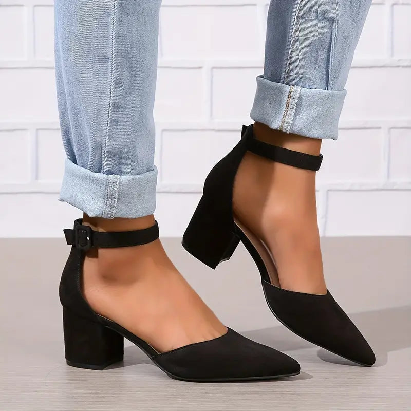 D'Orsay Chunky Mid Heels