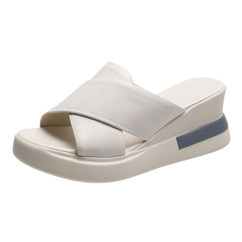 Women's Italian Leather Heel Sandals