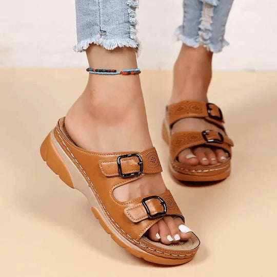 Women's Cowhide Ergonomiska Sandal