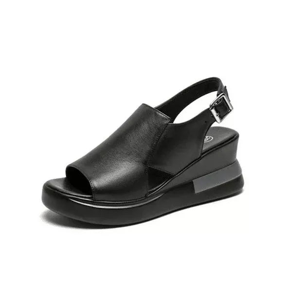 Women's Italian Leather Heel Sandals