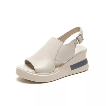 Women's Italian Leather Heel Sandals
